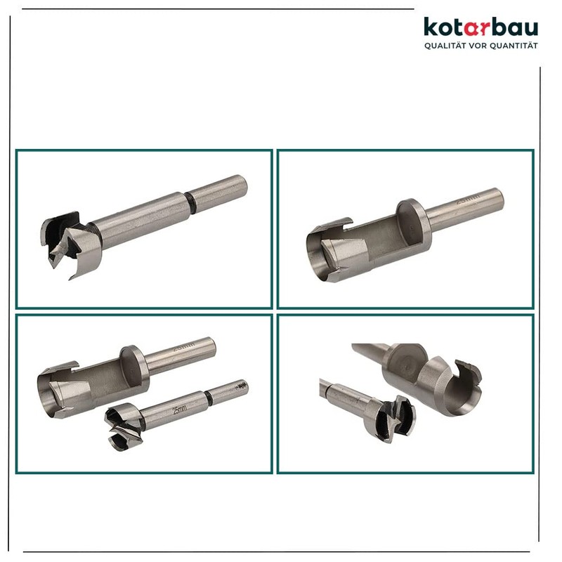 KOTARBAU® Milling Cutter & Drill Bit Set 25 mm Wood