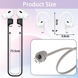 Bulaned Paquete de 6 Correas Magnéticas Ultra Fuertes para Airpods, Silicona Suave Auriculares Deportivos Correa Anti Pérdida, Correas Magnéticas Antipérdida, Cordón Deportivo Antipérdida