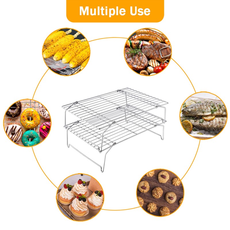TeamFar Cooling Rack, 5-Tiers Stainless Steel Baking Cooling Wire Rack