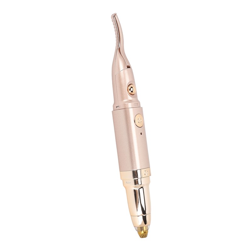 2 in 1 Heated Eyelash Curler Eyebrow Hair Remover Double