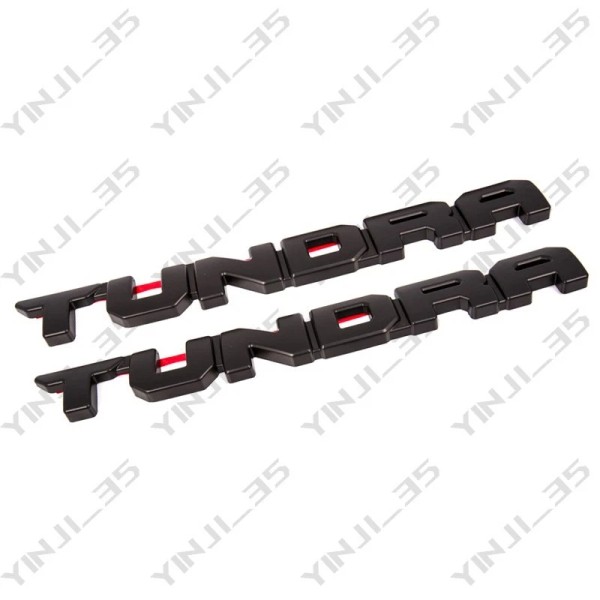 Toyota 2pc Door TUNDRA overlay BLACKOUT EMBLEM BADGE Fit 2014-25
