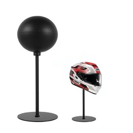 Helmet Stand Metal,Motorcycle Helmet Stand,Desktop Helmet Display Holder with Stable Base Helmets, Caps, Hats, Wigs, Motorcycle Helmet Accessories,Black