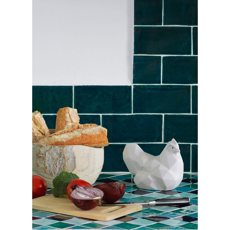 LLADRÓ Hen Figurine. Matte White. Porcelain Hen Figure.