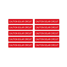 10 Pack Reflective PV Labels Printed with Caution Solar Circuit | Outdoor Rated PV Stickers | Solar Stickers | PV Label | Solar Label