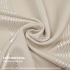 Deconovo Foil Print Blackout Curtains, Wave Striped Room Darkening Curtains,