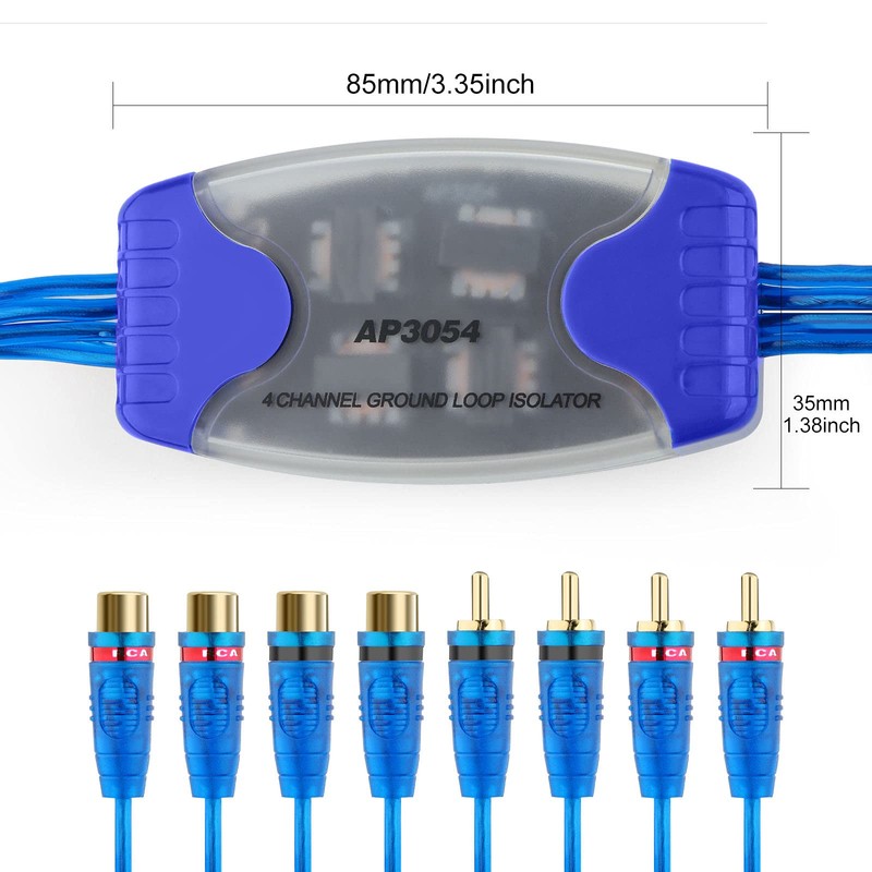 Four Channel Ground Loop Isolator Car Audio 4 RCA AP3054