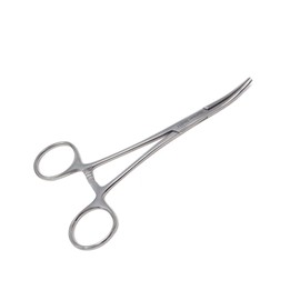 Pet Groomer Dog/Cat Hemostat Forceps 5" Hair Puller with CRV Serrated Tips Ear Care Multipurpose Ratchet Locking Clamps Made of Stainless Steel Helps in Cleaning Paws, Nose, Furs - Full Silver