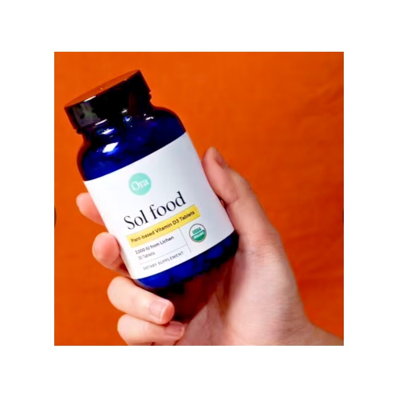 Ora Organic Sol food Plant-based Vitamin D3 Tablets