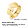 SHANTYSON Chunky Brushed Gold Bangle Bracelet Matte Finish Statement Thick