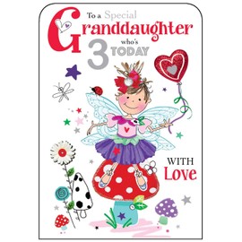 Granddaughter 3rd Birthday Card