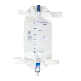 3 Pack Easy-Tap Leg Bag Urinary Drainage Bag, 500 ML Anti-Reflux Valve, Cloth Straps Easy Flip Drain