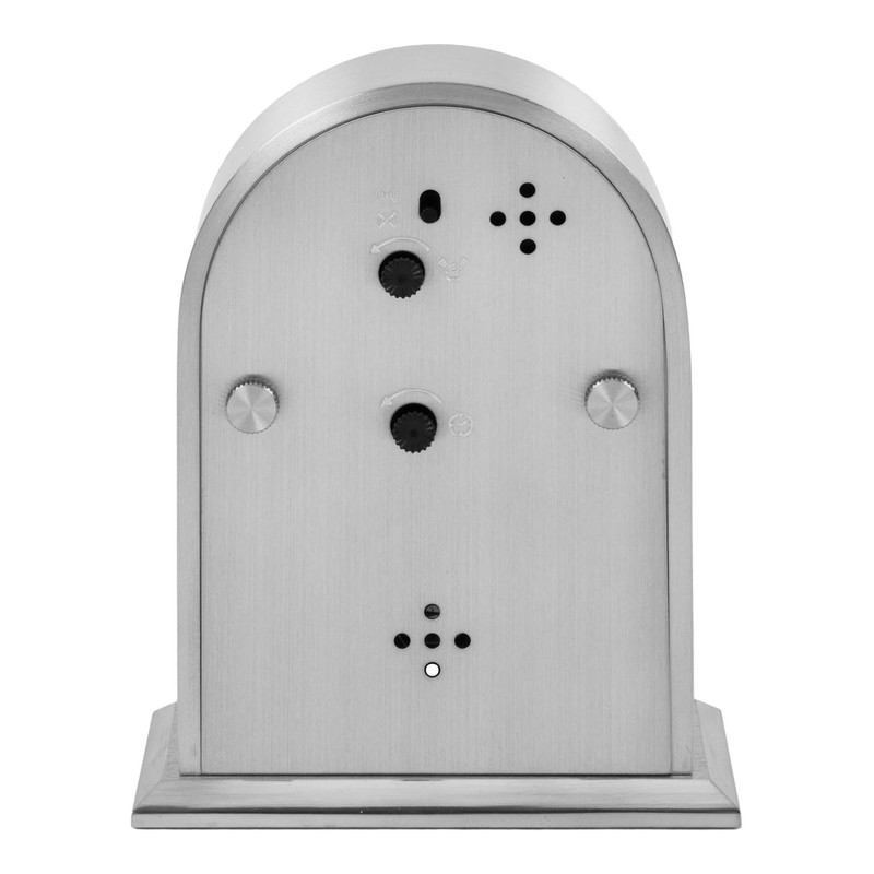 WM Widdop A stunning, brushed aluminium arched mantel carriage clock