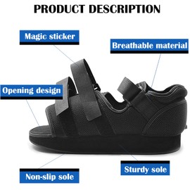 Tairibousy Post Op Recovery Shoe Adjustable Medical Walking Shoe Forefoot Off-Loading Healing Shoe for Post Surgery or Operation Support, Broken Foot, Bunions Broken Big Toe Surgery Flat (XL)
