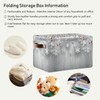 Foldable Storage Basket, Cube Organizer Bins Silver Christmas Tree Snowflake