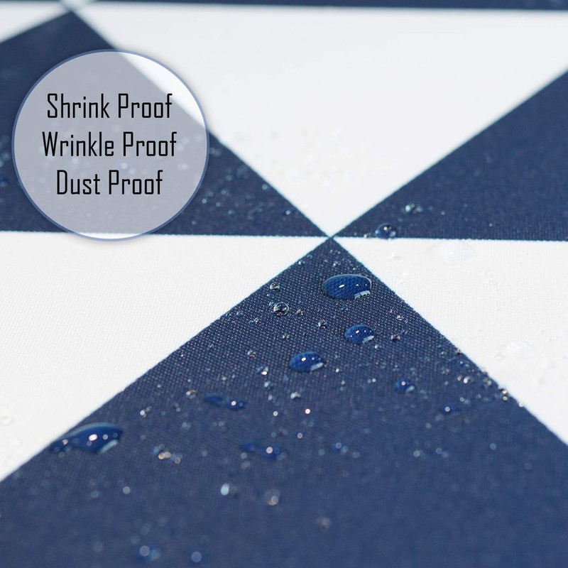 WedDecor 60 x 84 Inch Geometric Triangles Tablecloth Rectangle, Waterproof