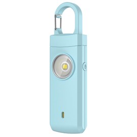 Rechargeable Personal Alarms for Women - Christmas Birthday Gifts for Women, Stocking Stuffers for Teen Girl, Daughter, Safety Keychain Flashlight, Siren Alarm, Travel College Essentials (Aqua)
