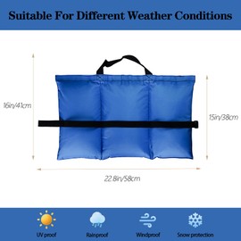 HAZBEN Sturdy Heavy Duty Sand Bags Canopy Weights(120lbs) Set of 4, 420D Oxford Pop Up Tent Sand Bags Beach Umbrella Canopy Legs Gazebo Sun Shelter (Blue)
