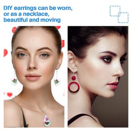 4 Pieces Earring Resin Molds Jewelry Casting Molds Silicone Pendant Mould Epoxy Resin Molds DIY Craft Mould for DIY Women Earrings, Resin Jewelry, Pendant Craft Supplies