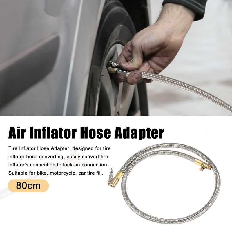 X AUTOHAUX 80cm 31" Car Tire Air Inflator Hose Adapter