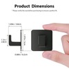 Leezmark 8 Pack Square Self Adhesive Towel Hooks, Black Aluminum