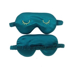 WIZBIOTECH Light Blocking Eye Mask Night Mask 100% Skin-Friendly Silk Odourless Sleeping Mask with Adjustable Strap for Men, Women and Children - Green