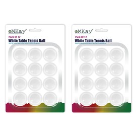 eMKay® Pack of 24 Ping Pong Table Tennis Balls (3-Star 40+ High-Performance ABS Material Training Balls) Ideal for Indoor and Outdoor Table Tennis - WHITE