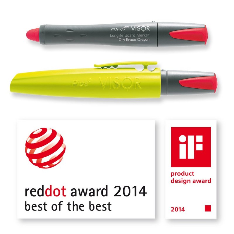 Pica Visor Magnetic Pen Holder for 2 Longlife Whiteboard Markers