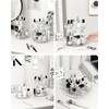 Roninkier 2-Tier Clear Lazy-Susan Turntable – 11-Inch Pantry Spice-Rack Cabinet-Organizer