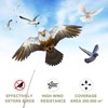 eyijklzo Bird Scarer Hawk Flying Kite with 13ft Telescopic Pole-White