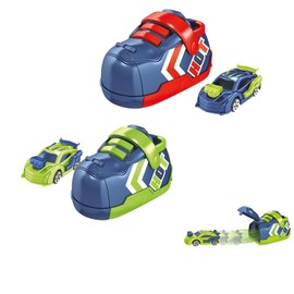 UMKY Kids Toy Car Launcher, Shoe-Shaped Rally Car Shooter with Button, Boys Play Vehicle