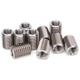 Reducing Nut, Threaded Insert, Threaded Nuts, Stainless Steel Repair Insert Nut M8 Internal Thread M12/M8 Male Thread Conversion Kit L 18 mm (Pack of 10) (M8)