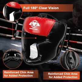 11 PCS Boxing Gear Set with Headgear Complete Boxing Training Equipment Kit