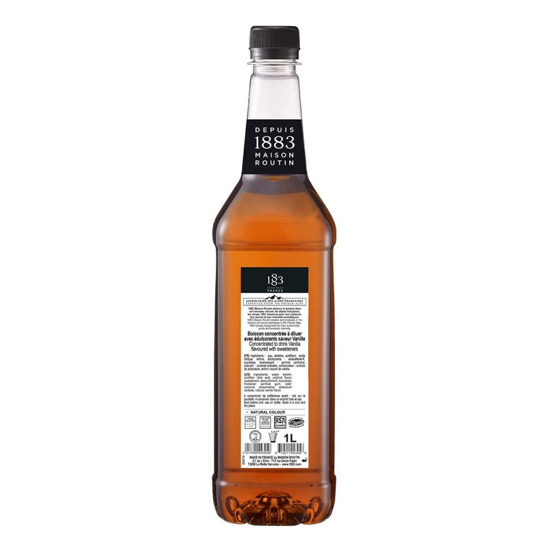 1883 MAISON ROUTIN Sugar Free Vanilla Syrup 33.8 Fl Oz