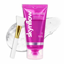 Máscara de colágeno para envolver la noche, equilibrio restaurado y renovación continua, cuidado de elasticidad e hidratación, mascarilla facial con c