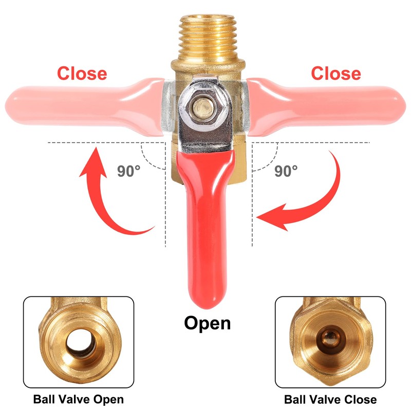 YELUN 1/4 Inch Valve Npt Air Compressor Brass Heavy Duty