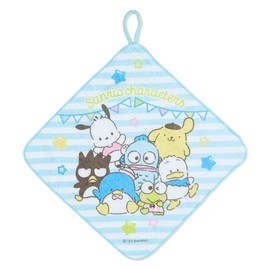 Sanrio 631108 Sanrio Characters Towel Set with Loop, Wash Change Towel, Character 10.6 x 0.1 x 10.6 inches (27 x 0.2 x 27 cm)