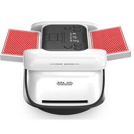 BeSokar Automatic card dealer and card shuffler with 360° rotation function, adjustable card allocation for as many players, versatile output angle and compatibility with different cards