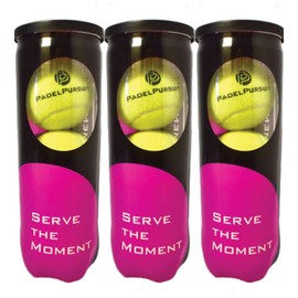 PadelPursuit Tournament - Padel balls for competitions and tournaments, 3 Cans, 9 Paddle Tennis balls