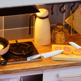 5PCS Dollhouse Kitchen Mini Cutter Model Miniature Dollhouse Accessories Photo Props Tiny House Decor for 15 Years Old