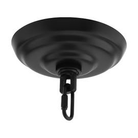 RTNLIT 5 Inches Light Canopy Kit, Chandelier Ceiling Replacement Cover Plate with Mounting Hardware for Hanging, Flower Basket, Swag Light or DIY Projects(Black)