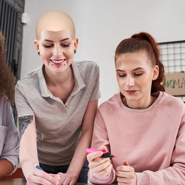 Baluue 10pcs Latex Makeup Cap Bald Cap for Wig, Makeup Latex Bald Cap, Hair Wigs for Women Costume Party Adult Costume Accessory