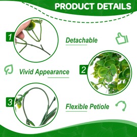 Hrobek Fake Hanging Plants, 2pcs Lifelike Artificial Eucalyptus Greenery for Spring Summer Decoration, Faux Vine Plant for Wall Shelf Home Office Patio Indoor Outdoor Decor