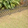 Plastic Garden Edging Border Fence, Flower Bed Barrier, Set of