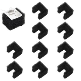 10pcs Cat Foam Filter Replacement for Pet Water Fountain, Black Pet Dog Drinking Water Fountain Sponge Filters Compatible with PetSafe Viva 64oz & 140oz Drinking Fountain