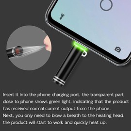 Blowing it II Electric Lighter USB C, Windproof Lighter for Phone, Plug in Phone and Blow to Work, No Need Charging, ONLY for Smart Phone with USB-C Port【Red 1pcs + Black 1pcs】