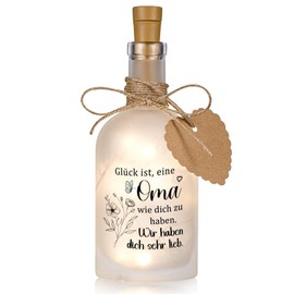 BBTO Bottle Light for Grandma Money Gift LED Decorative Bottles with Saying Illuminated Night Light Money Packaging Gift for Grandma Birthday Christmas Day Mother's Day