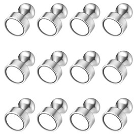 N52 12PCS 12 * 19mm Extra Strong Rare Earth Small Whiteboard Mini for Fridge Whiteboard Office Noticeboard Crafts and Kitchen Map Small Round Heavy Duty