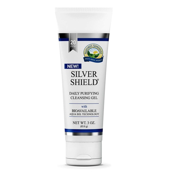 Nature's Sunshine Silver Shield Gel, 3oz. Tube | Colloidal Silver Gel With Aqua Sol Technology Promotes Natural Skin Hydration with a Moisturizing Effect