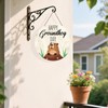 Groundhog Day Round Sign 12x12in - Minimalist Wood Plaque with