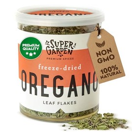 Super Garden Freeze Dried Oregano | 100% Natural Herb | Pure Freeze Dried Spices - No Artificial Additives | Seasoning Perfect for Cooking, Soups, and Dips | 0.35oz